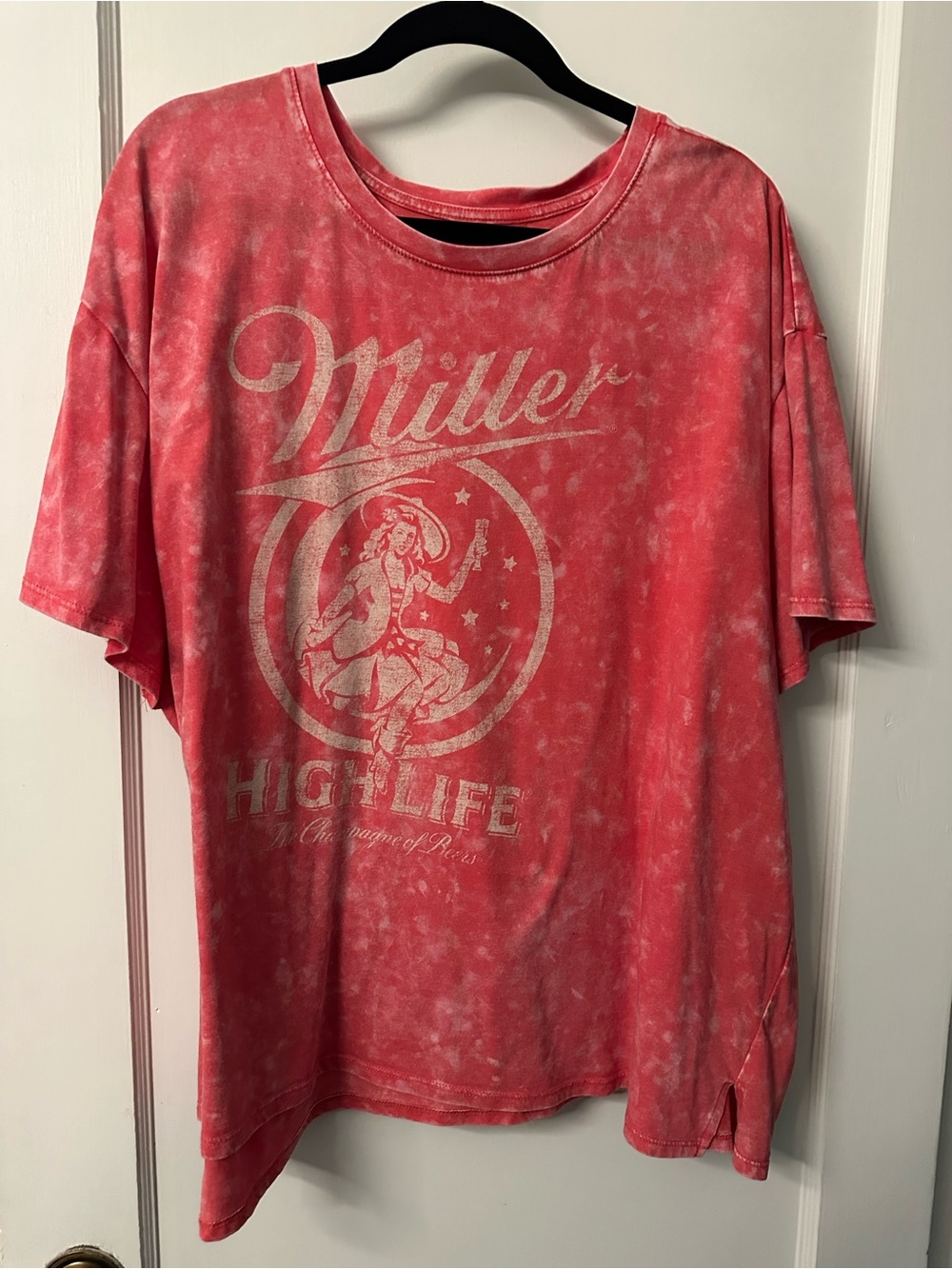 Maurices Pink Tie-Dye Graphic Short Sleeve Tee